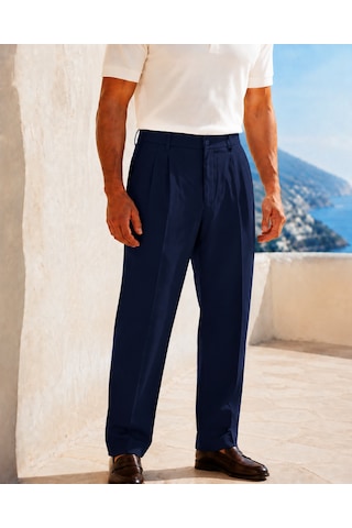 Danger Erkek Baggy Fit Pileli Kumaş Pantolon Lacivert 0172dngr