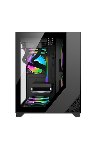 Strong Shadow Siyah 3x 120mm ARGB mATX Akvaryum Gaming Bilgisayar Kasası (Powersız)