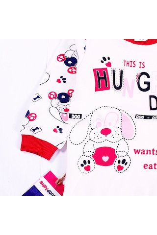 6-24 Ay Hungry Kız Çocuk Pijama Takımı Fuşya Fuşya