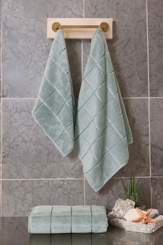 Varol Kare Micro Cotton El Havlusu 50x90cm Yeşil-50x90cm Yeşil