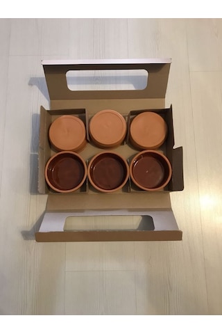 Porsiyonluk Toprak Güveç Set 6'lı Kahverengi
