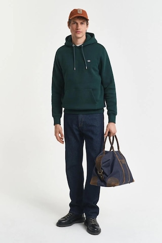 Gant Erkek Yeşil Regular Fit Kapüşonlu Sweatshirt-11125 Yeşil