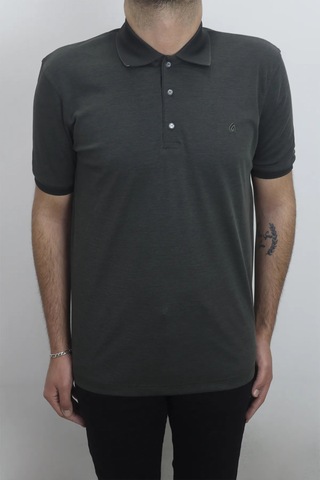 Santa Dmctekstil Erkek Düz Klasik Kesim Rahat Kalıp Polo Yaka T-shirt Haki