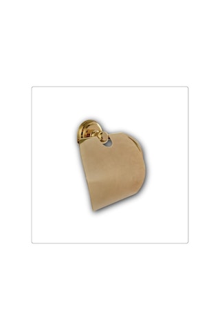 İsaoğlu Yapı Gold Tuvalet Kağıtlığı Kapaklı Kağıtlık Altın Banyo Aksesuar Vintage Komple Pirinç Gold