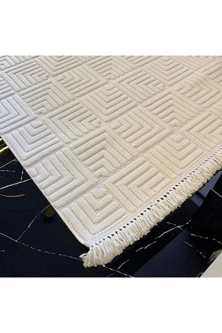 Hoom Rugs Design 1062 Krem Yumuşak Dokulu Desensiz İskandinav Halı Krem