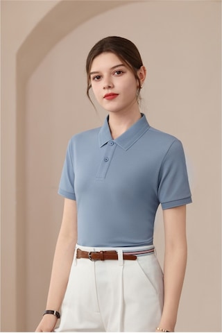 New Performance Premium Polo T-shirt 58.1% Pamuk 37.7% Polyester 4.2% Spandex Mavi