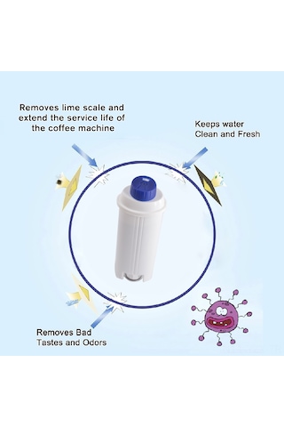 Yaozixa Delonghi Dls C002 Kahve Makinesi İçin 2'li Su Filtresi Seti - Karbonlu Yumuşatıcı