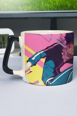 Noragami Anime Baskılı Seramik Lüks Kupa 1 Adet Özel Siyah Kulp Dalga Kulp V3d Çok Renkli