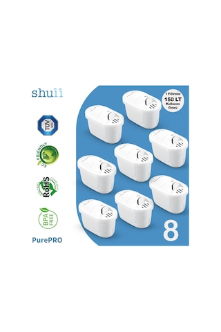 Purepro I Su Arıtma Sürahisi Filtresi 8 Adet Filtre I Jugg Ve Brita Maxtra + Pro İle Uyumlu