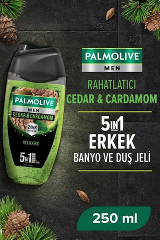 Palmolive Men Sedir Ağacı ve Kakule Kokulu 5in1 Erkek Duş Jeli 250 ML