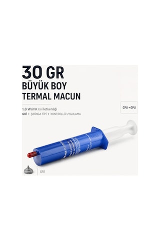 Mn1103sb 30 Gr Gri Termal Macun 1.8 W/mk Cpu Gpu İşlemci Laptop Ekran Kartı İçin Büyük Boy