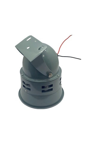 24v Motorlu Siren Metal Büyük Tip 400 Hz Gri 130 160 Mm