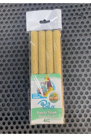 Polo Kuş Kumlu Tünek 4 Lü