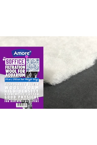 Akvaryum 80gr Silikonsuz Filtre Elyafı 24x240cm Soffice