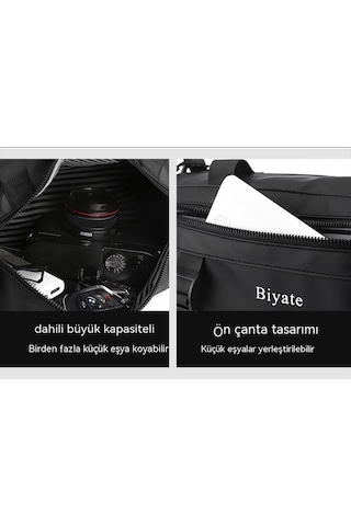 Erkekler İçin Şık Ve Fonksiyonel Tek Omuz Çanta - Hong Kong Tarzı Silindir Formda Messenger Çanta, Trend Desenli Ve Dayanıklı Film Kaplama, Spor Ve Günlük Kullanım İçin Pratik Göğüs Çantası Siyah