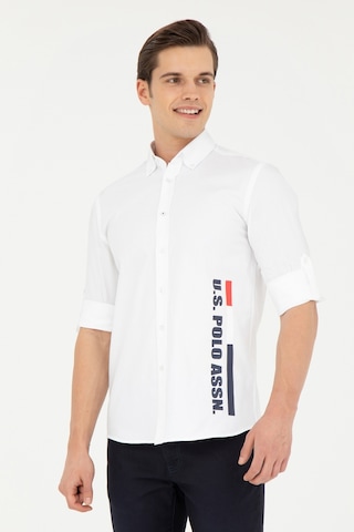 U.s. Polo Assn. Erkek Beyaz Gömlek Desenli 50283772-vr013 Beyaz