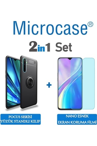 Microcase Realme Xt Focus Serisi Yüzük Standli + Nano (Seç) 417250854