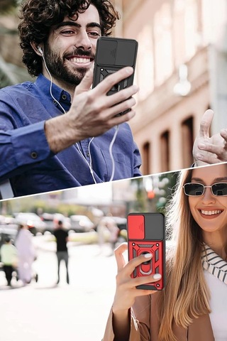 Samsung Galaxy Uyumlu S22 Kılıf Pars Lens Yüzüklü Silikon - Yeşil