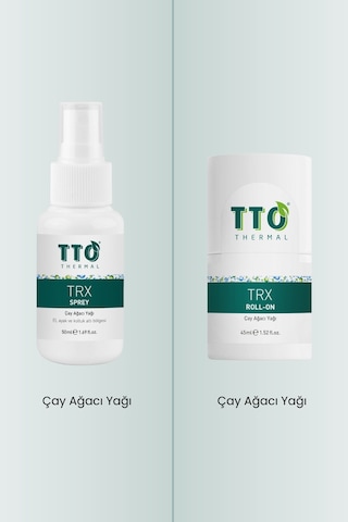 Tto Trx Sprey Ve Roll-on Paketi Terleme Önleyici Çay Ağacı Yağı / Tea Tree Oıl