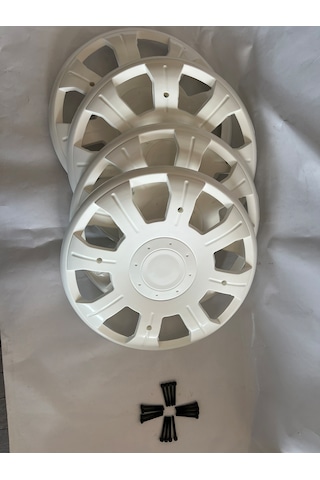 Karsan Peugeot Pejo J9 Premier Beyaz Renk Jant Kapağı Takımı 4 Adet + 16 Adet Vidası İle Beraber