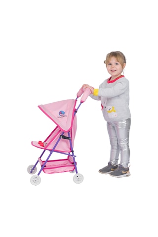 Baby Oyuncak Metal Bebek Arabası Oyuncak Puset Mor - Pembe