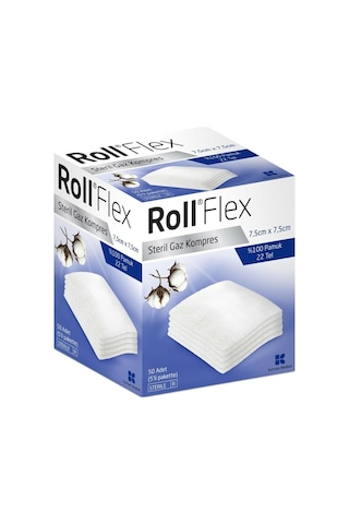 Roll Flex Steril Gaz Kompres 7.5 X 7.5 CM 50 Adet