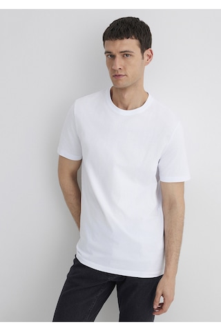 Mavi - Stretch Beyaz Basic Tişört 0610252-620 Beyaz