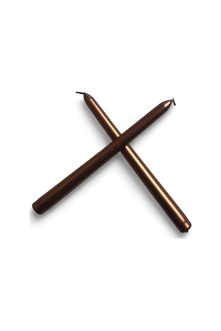 Şamdan Mum 2 Li Gold Gold