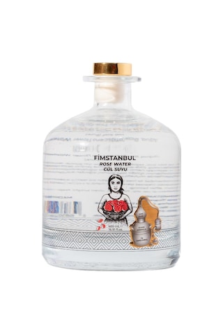 Fimstanbul İlk Sıkım %100 Saf Doğal Gül Suyu 500 Ml Rose Water - Cam Şişe Yaprak Taneli