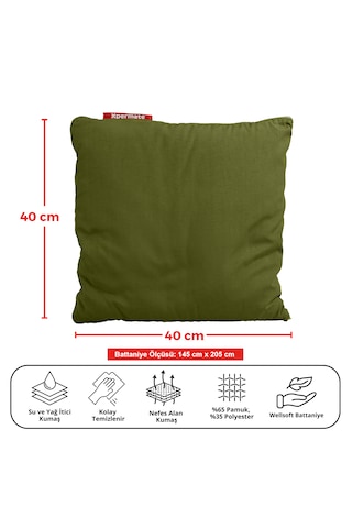 Xpermate Tv Battaniye Yastık Welsoft Battaniye 145x205 Yeşil