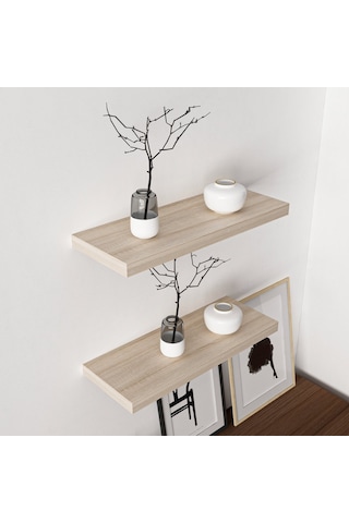 Minar Gizli Tutuculu 2'li Duvar Rafı 60 Cm - Sonomo