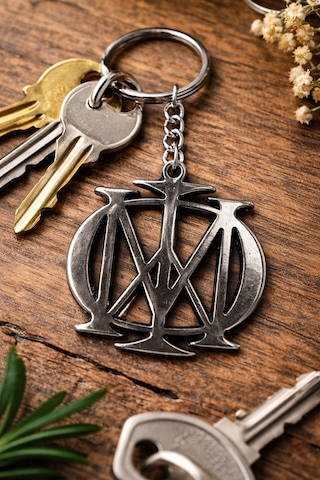 Unisex Metal Harf Tasarım Anahtarlık Gümüş Renk Kadın Erkek Aksesuar
