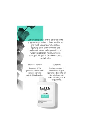 Gaia London SPF 50+ Yağlı Ciltler İçin Mat Bitişli Güneş Kremi 100 ML