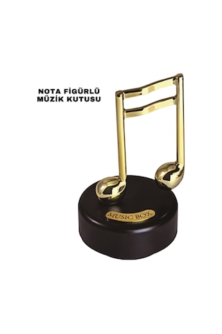 Altın Nota Figürlü Müzik Kutusu