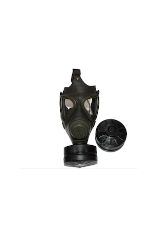 AUER M65 Tam Yüz Askeri Gaz Maskesi + 2 Adet KBRN D12 Filtre NBC