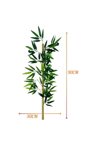5li Set Yapay Bambu Sopası 10 Yapraklı 90cm Yapay Çiçek Bambu Duvarı Separatör Çiçeği Yapay Çiçek