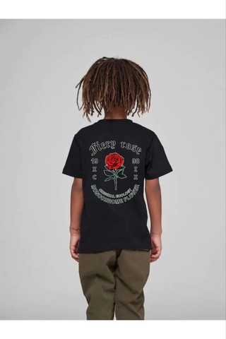 Primemağazam Çocuk Unisex Baskılı T-shirt - Siyah Çeşitli