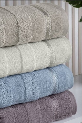 Toyigoo Toyigoo Altınbaşak Jakarlı 4 Lü 50x90 El Havlusu Nila Renkli