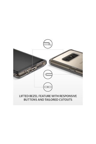 Ringke Fusion Galaxy Note 8 İle Uyumlu Kılıf Smoke Black