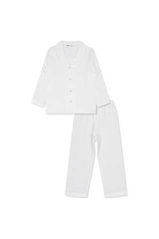 Civil Girls Düz 10-13 Yaş Pijama Takımı - Ekru