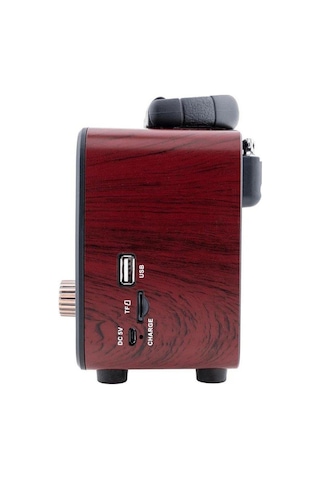 Ns-8891 Orta Boy Retro, Nostaljik, Ahşap Tasarım Bluetooth Hoparlörlü, Şarjlı, Taşınabilir Fm/am Destekli Radyo-442