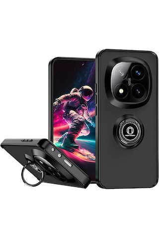 Xiaomi Redmi Note 14 Pro 4g Kılıf Mat 360 Yüzüklü Standlı Kapak