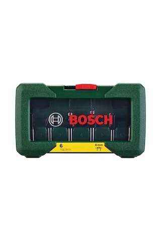 Bosch 6 Parça Freze Seti 8 MM Şaftlı