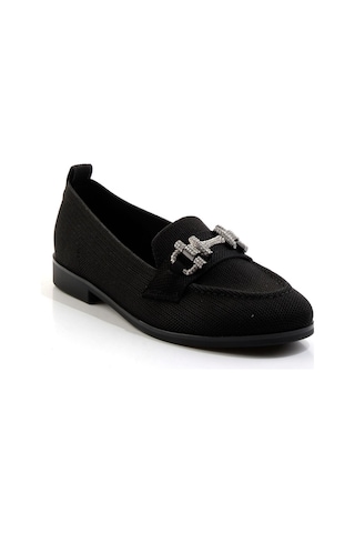 Bambi Siyah Kadın Loafer Ayakkabı K01327022282 Siyah