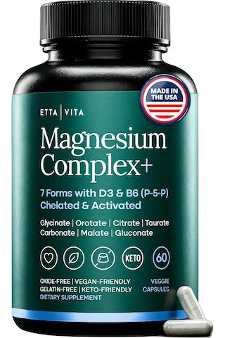 Etta Vita Magnesium Complex 60 Veggie Kapsül Orijinal Usa Menşeii Dmmedicineden