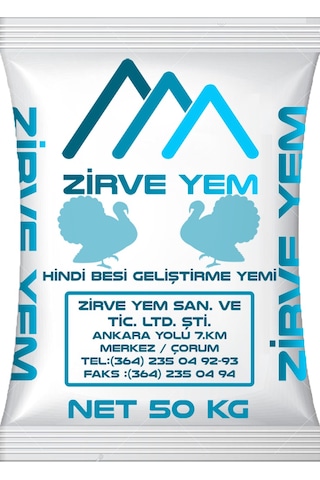 Zirve Yem Hi̇ndi̇ Besi Geli̇şti̇rme Yemi̇ Toz 50 KG