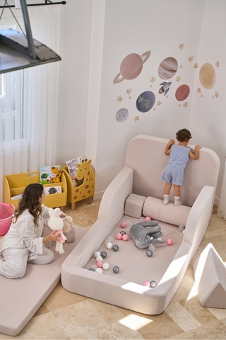 Funbed Yeni Nesil Montessori Çocuk Yatağı & Oyun Alanı Yıkanabilir Sıvı Geçirmez 0122krem - 836527200