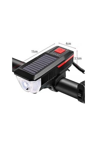Su Geçirmez Güneş Enerjili Led Işıklı Bisiklet Farı
