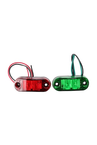 4 Led Kırmızı/yeşil 10-30v Tekneler Çalışma Işığı Kamyonet Van Yan Işığı