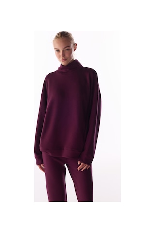 Penti Bordo İpeksi Dokunuş Silky Touch Rahat Yaka Sweatshirt